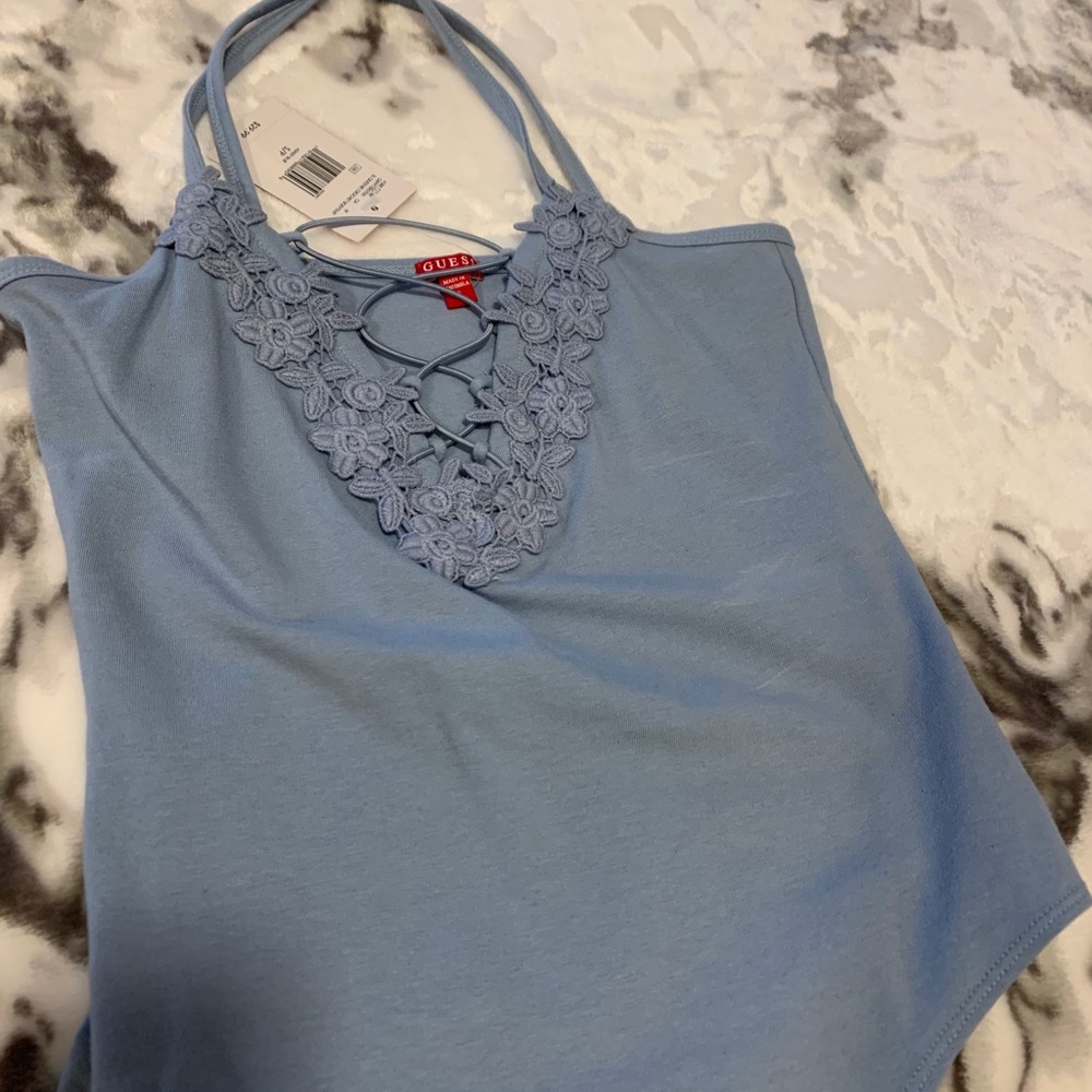 Baby blue guess bodysuit NWT - Picture 2 of 5